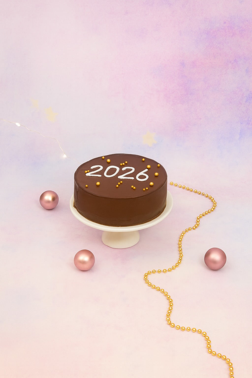 Eggless Chocolate New Year Bento Cake 2026 (300g)