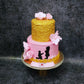 Man Proposing _Girl_ Two  Tier_ Theme Cake