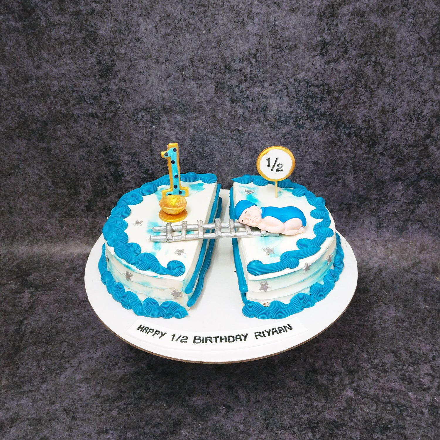 Ladder Cake Design Ladder to One Year cake – THE BROWNIE STUDIO
