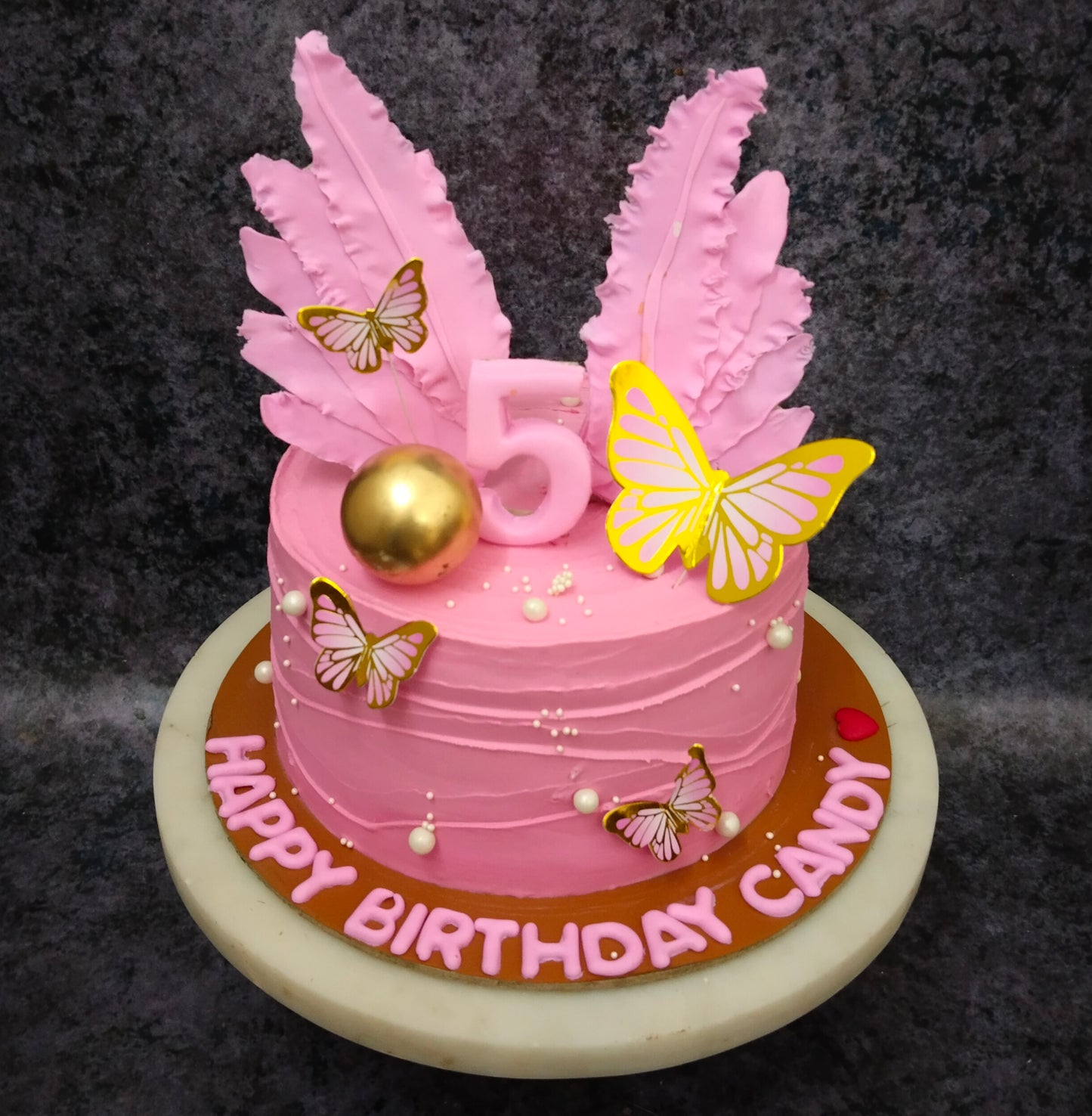 Feather Theme cake