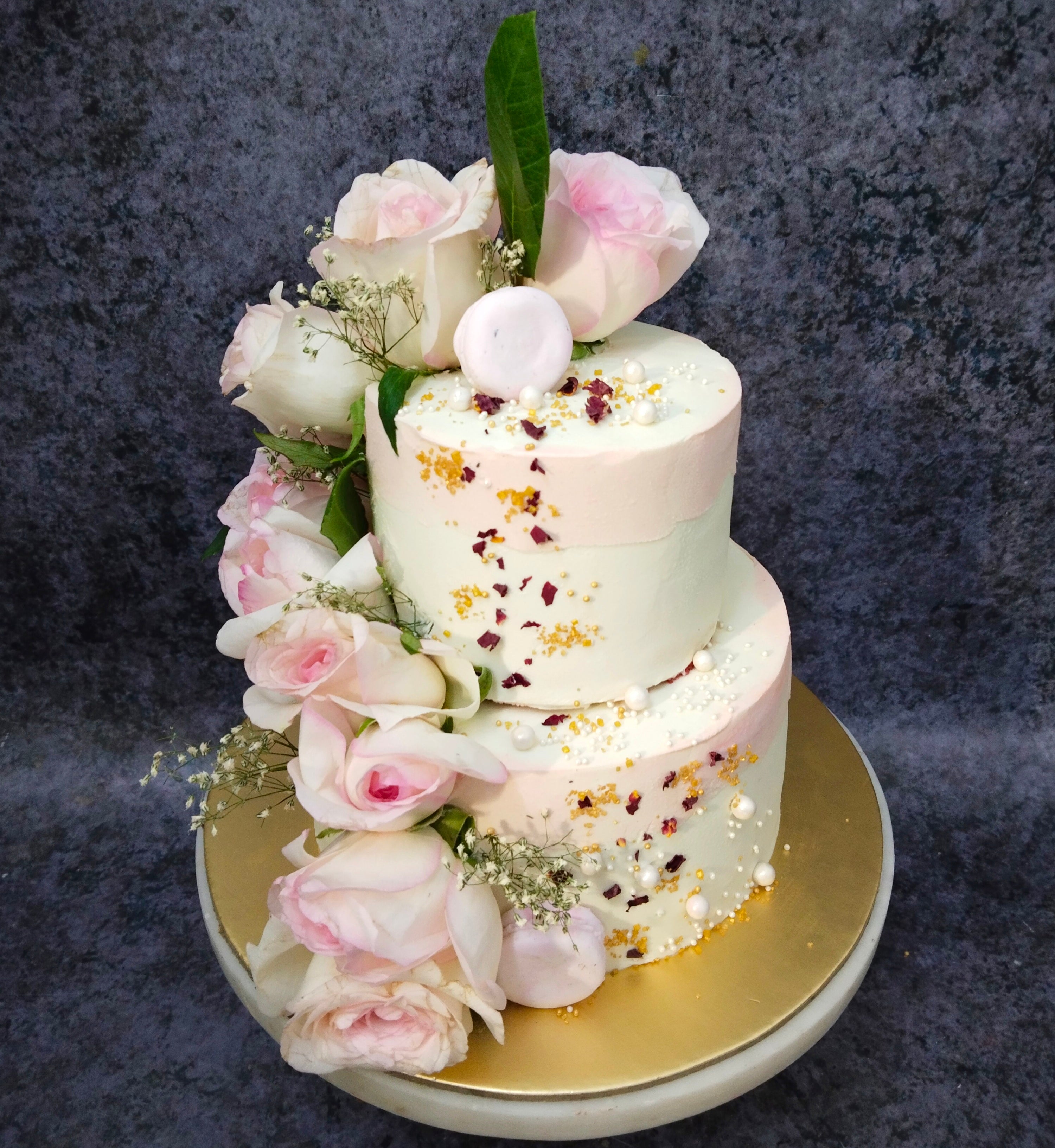 2 Step Cake Design Ideas | Wedding Anniversary Cake $$ Red Flowers Design -  YouTube