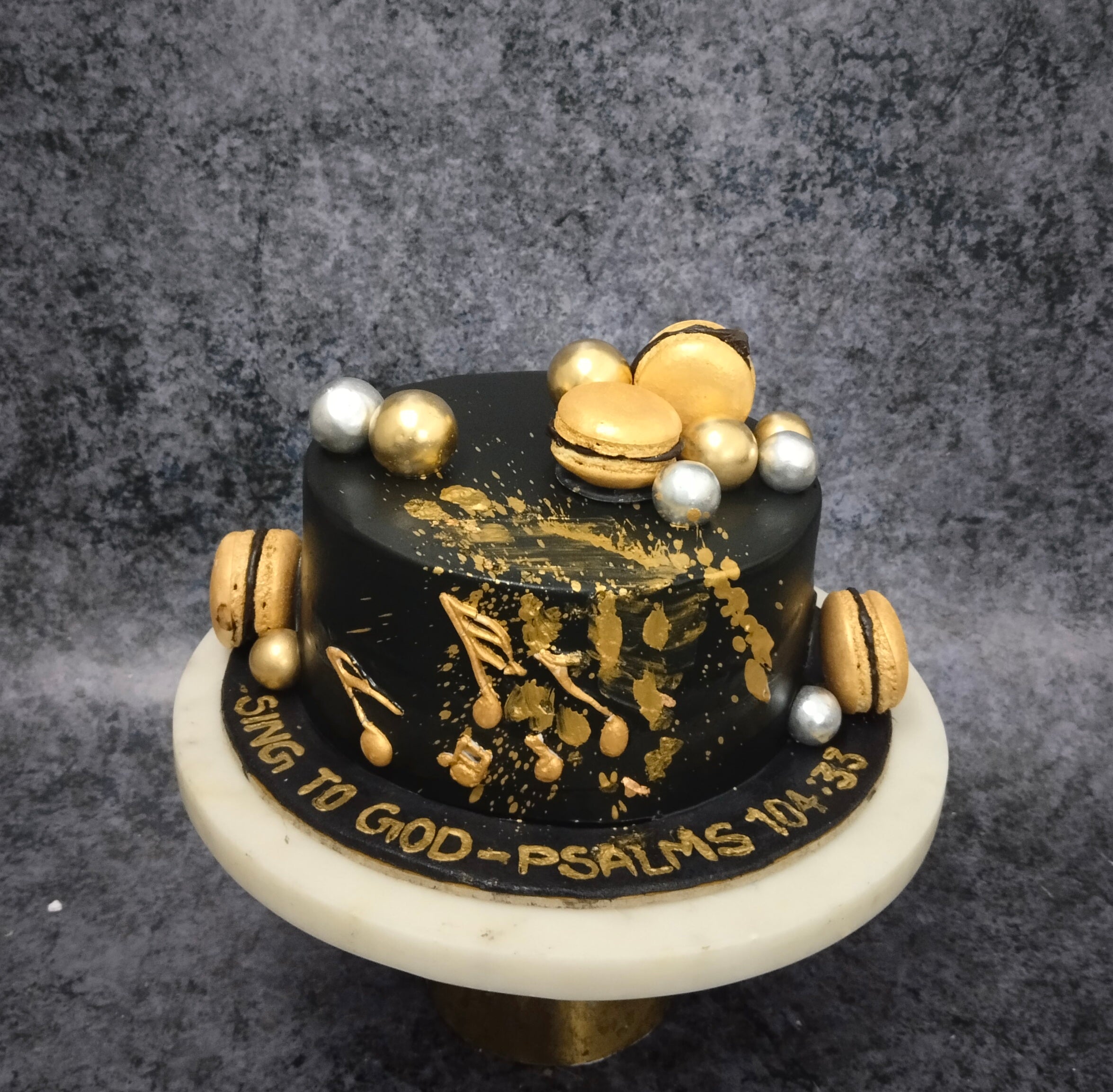 Birthday Cake Insert Super Cool Black Golden Big Guitar - Temu