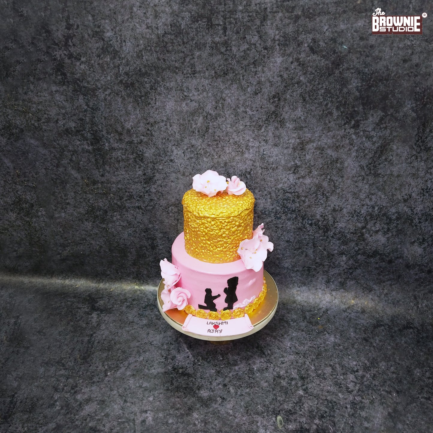 Man Proposing _Girl_ Two  Tier_ Theme Cake