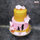 Man Proposing _Girl_ Two  Tier_ Theme Cake