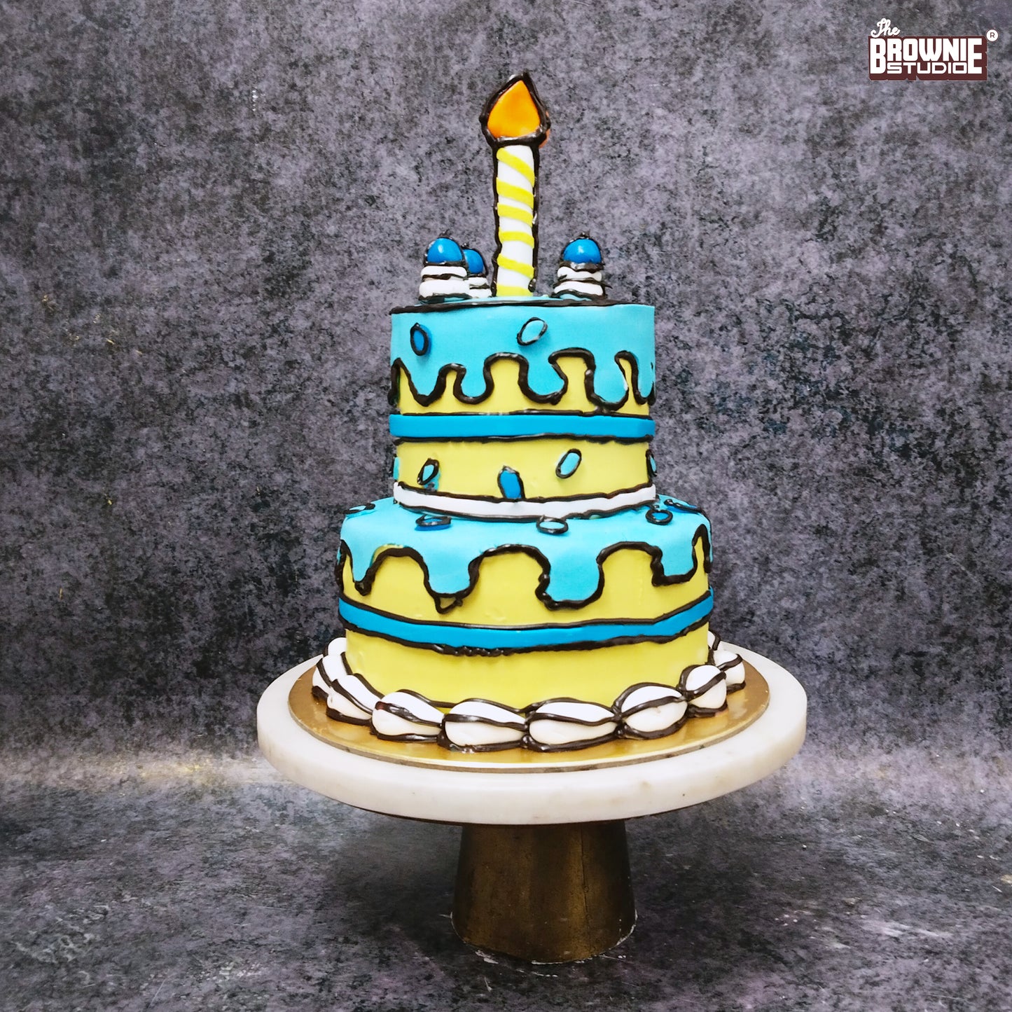 Simple Design_ Two Tier_ Flat Cake