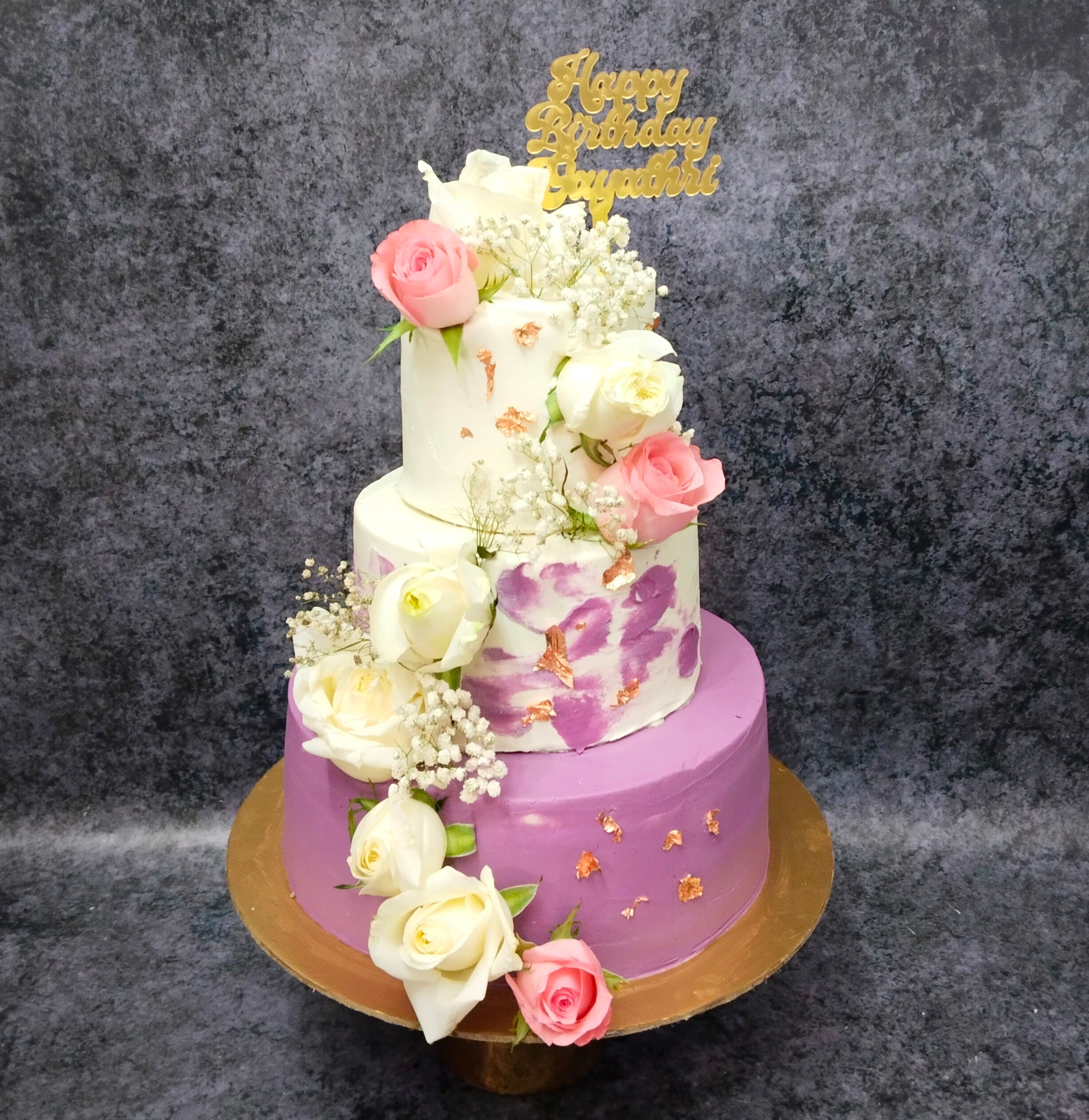 Bride And Groom Fondant Wedding Cake - Dough and Cream