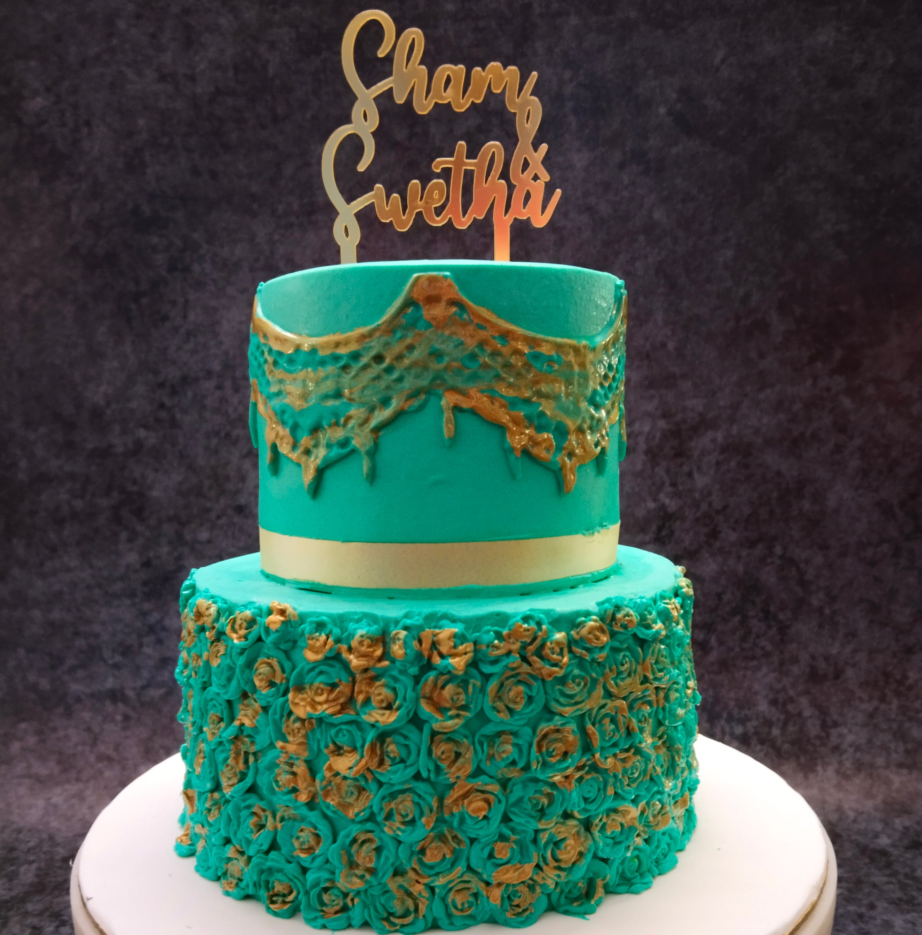 Green minimalist happy birthday cake | Green birthday cakes, Pretty  birthday cakes, Mini cakes birthday