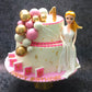 Barbie doll 2 tier cake #1000