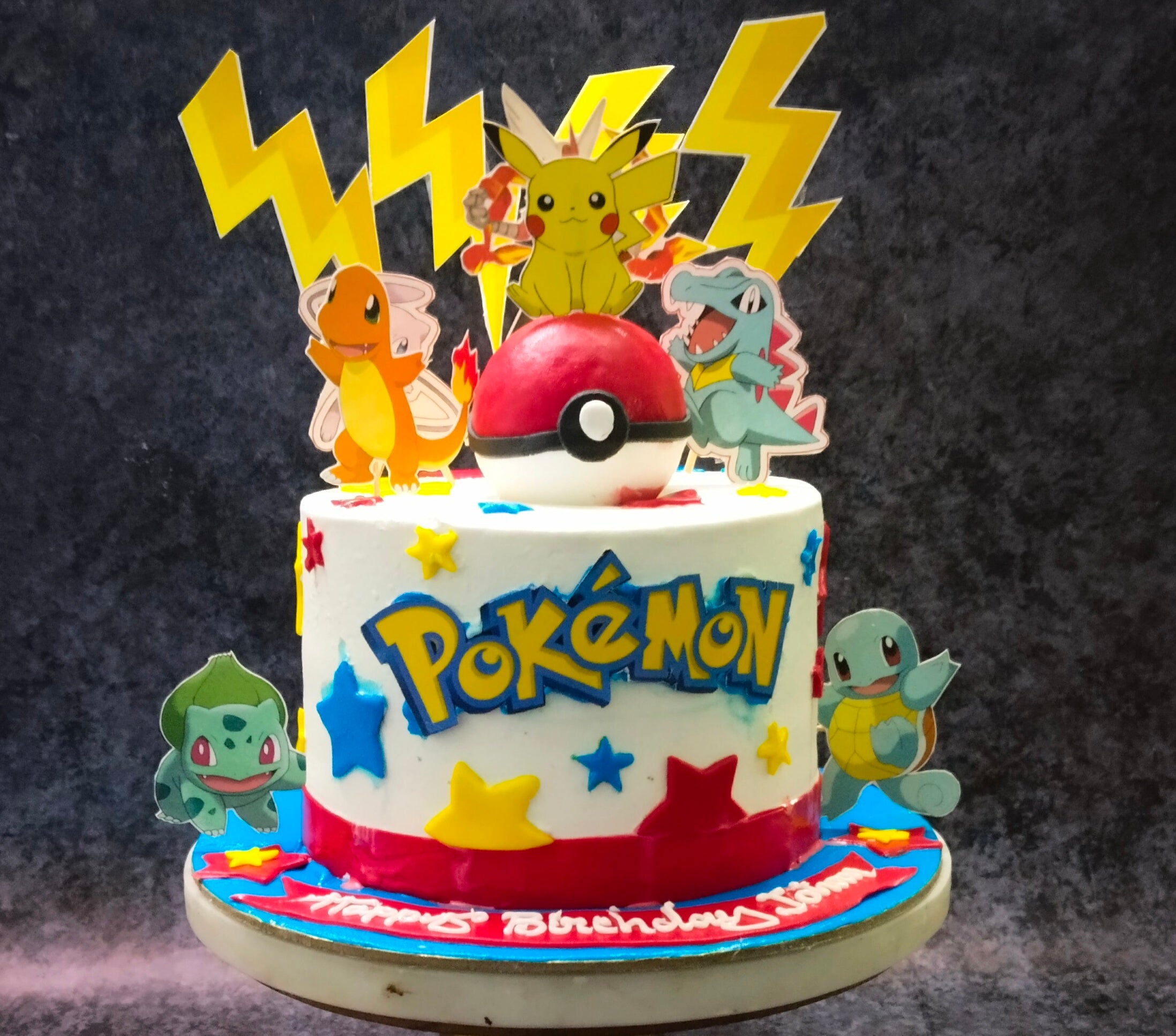 Pikachu Birthday Cake Topper, Pokemon Birthday Party Supplies Cake Dec –  Party Mania USA