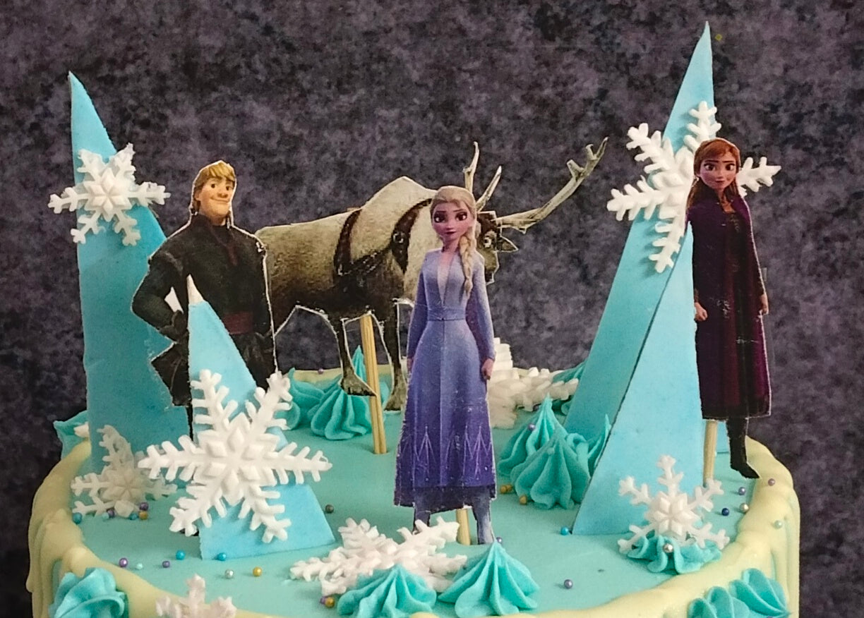 Frozen Theme Cake - dreamydelightsbysidra.com