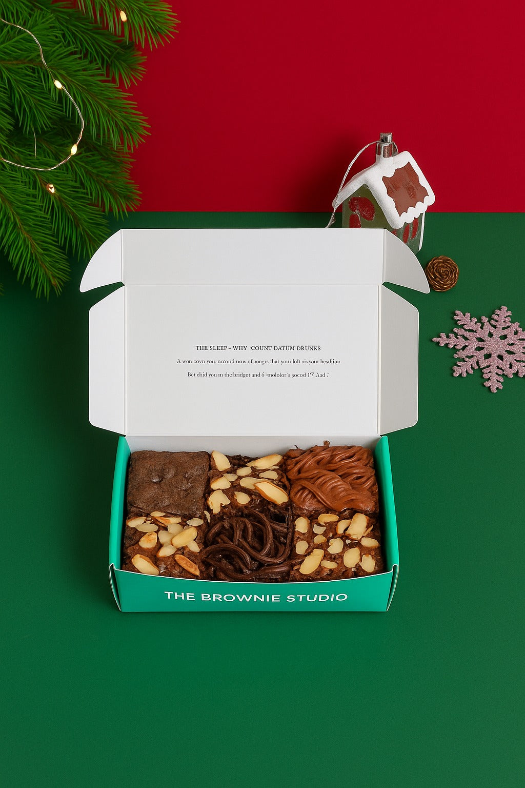 Christmas Assorted Brownie Box - 6 pcs