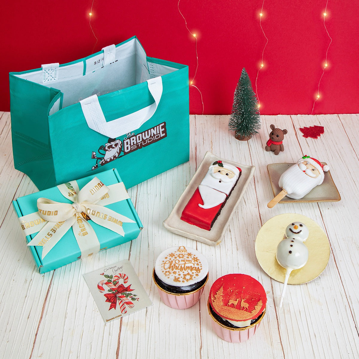 Silver Christmas Themed Hamper Bag