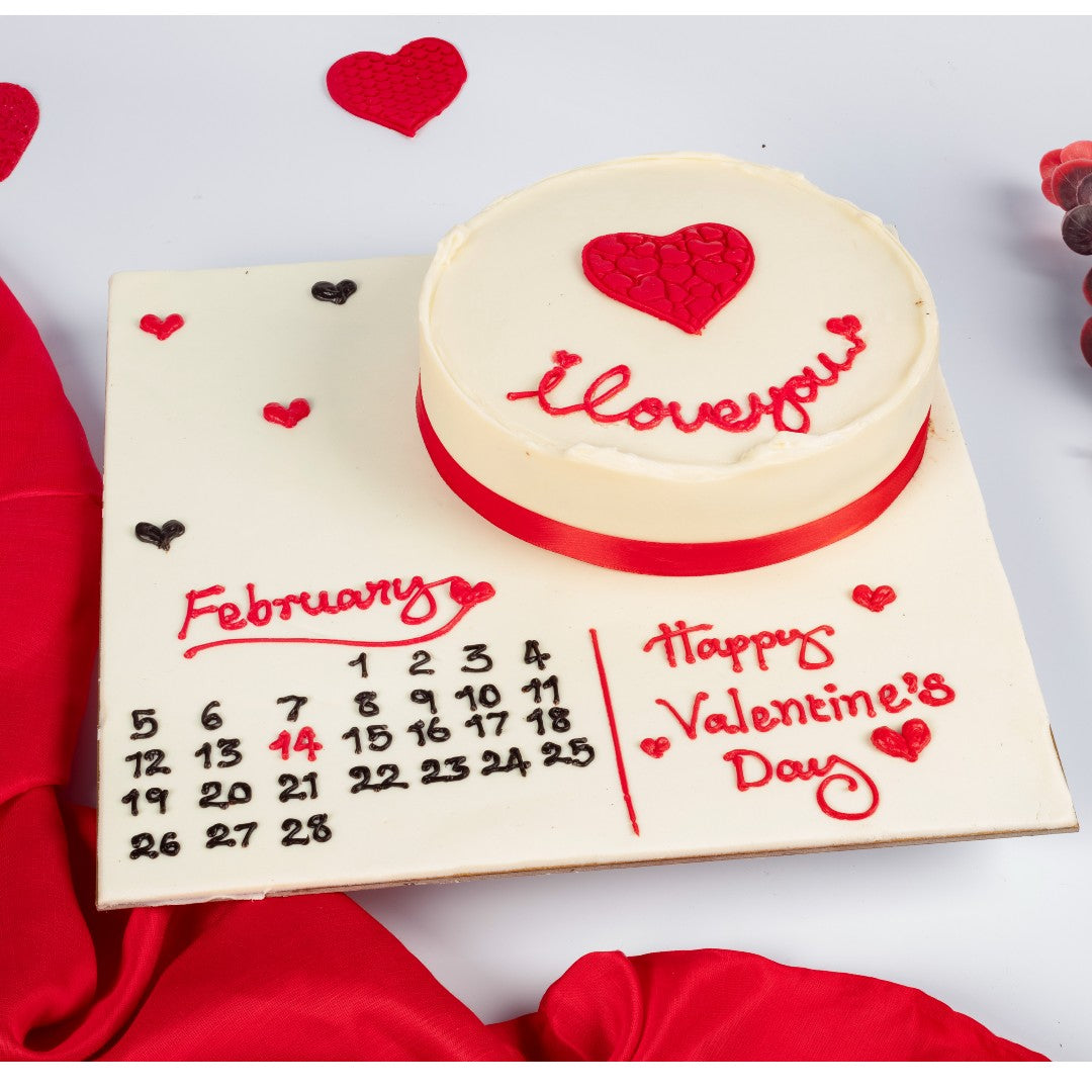 Valentine Calender Cake – THE BROWNIE STUDIO